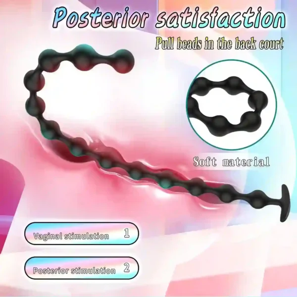 waterproof 13 bead anal stimulator