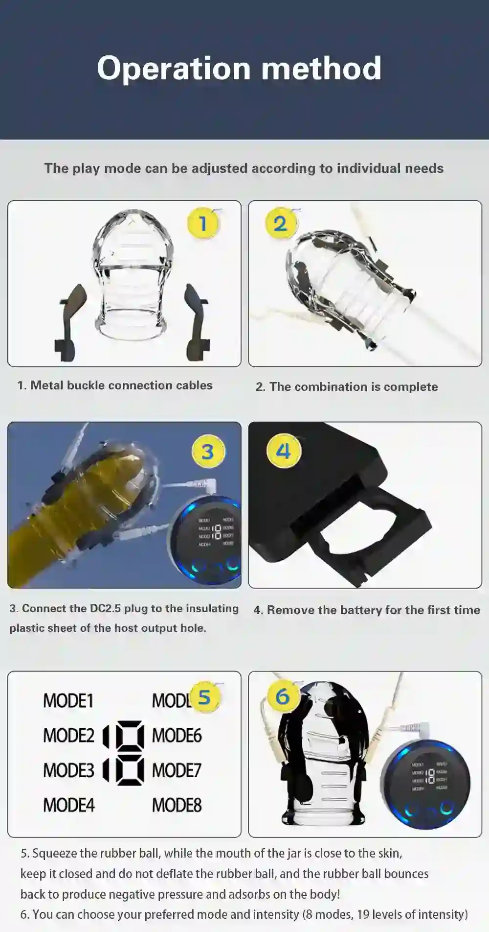 waterproof electric male stimulator