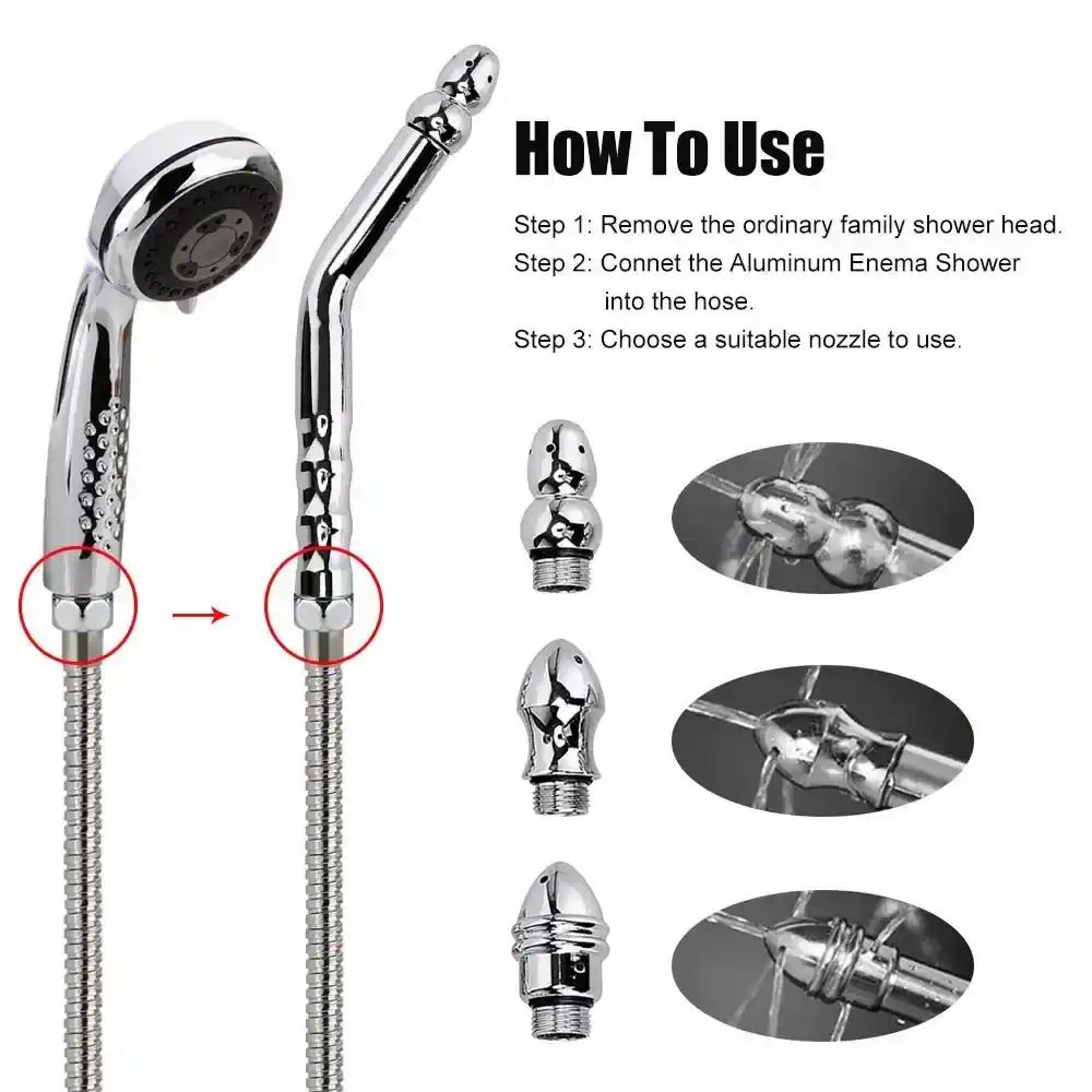 waterproof metal enema shower head