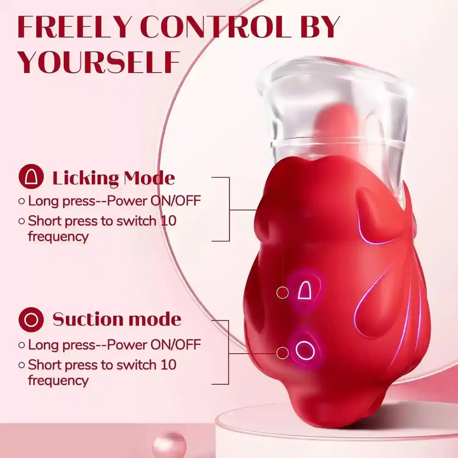 waterproof rose suction vibrator