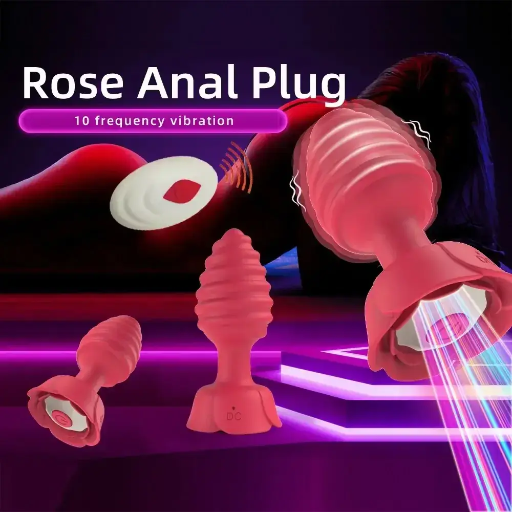waterproof rose vibrator for anal play