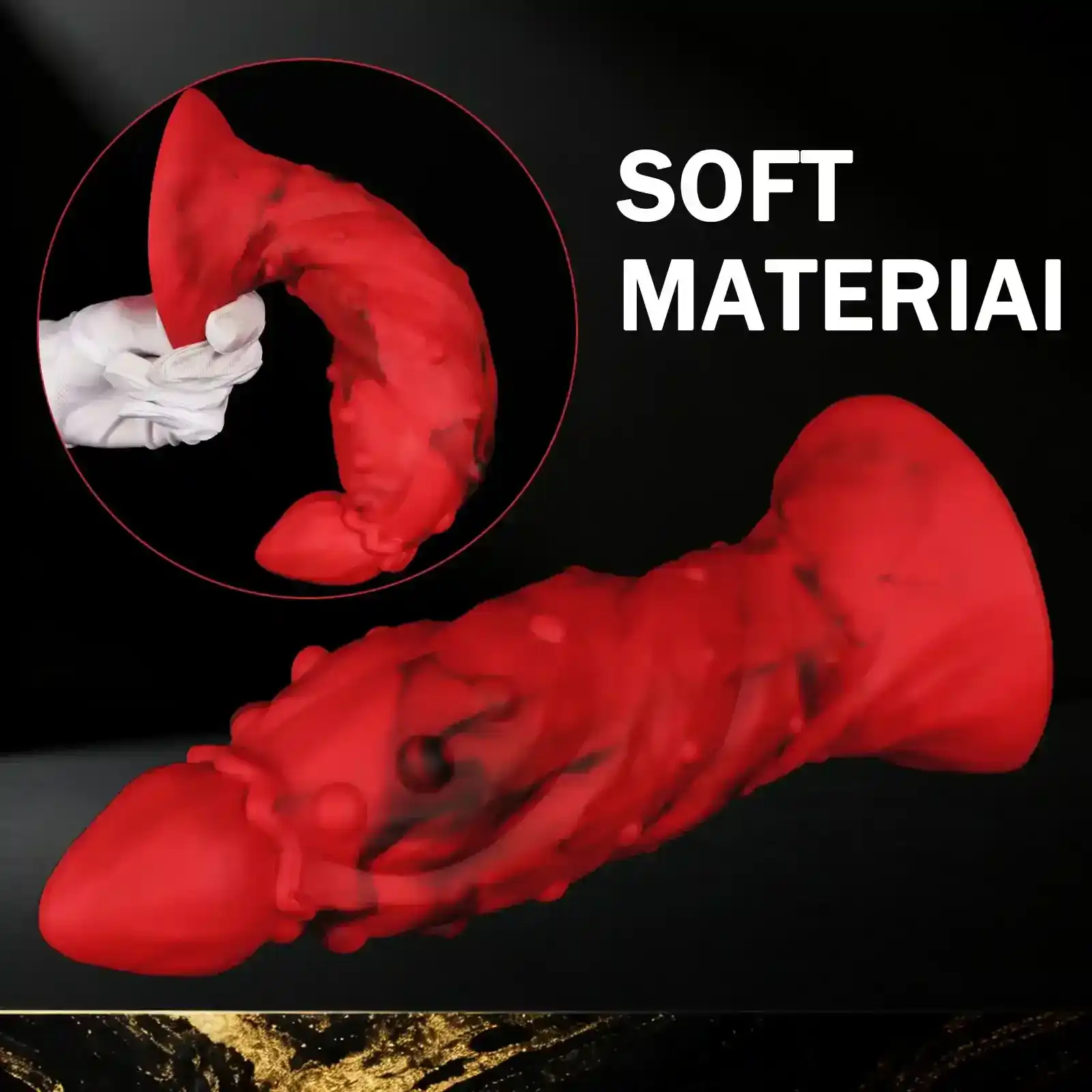 waterproof silicone knot dildo toy