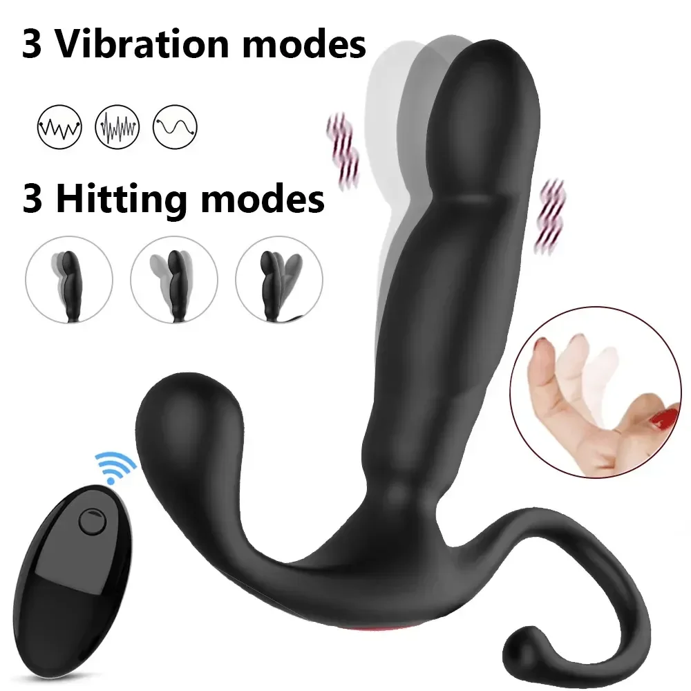 waterproof silicone prostate massager remote