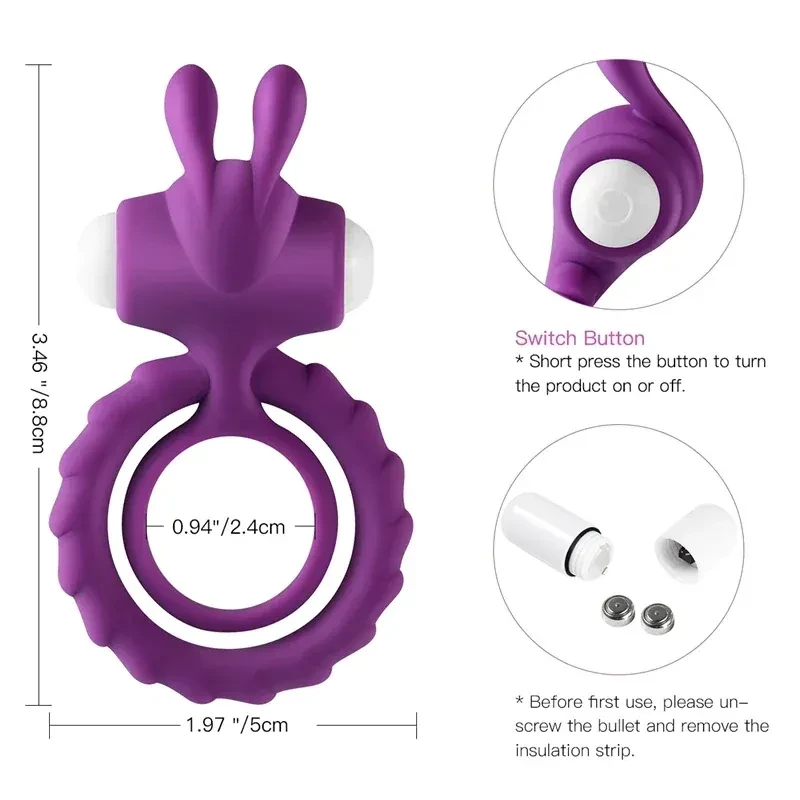 waterproof silicone vibrating penis ring