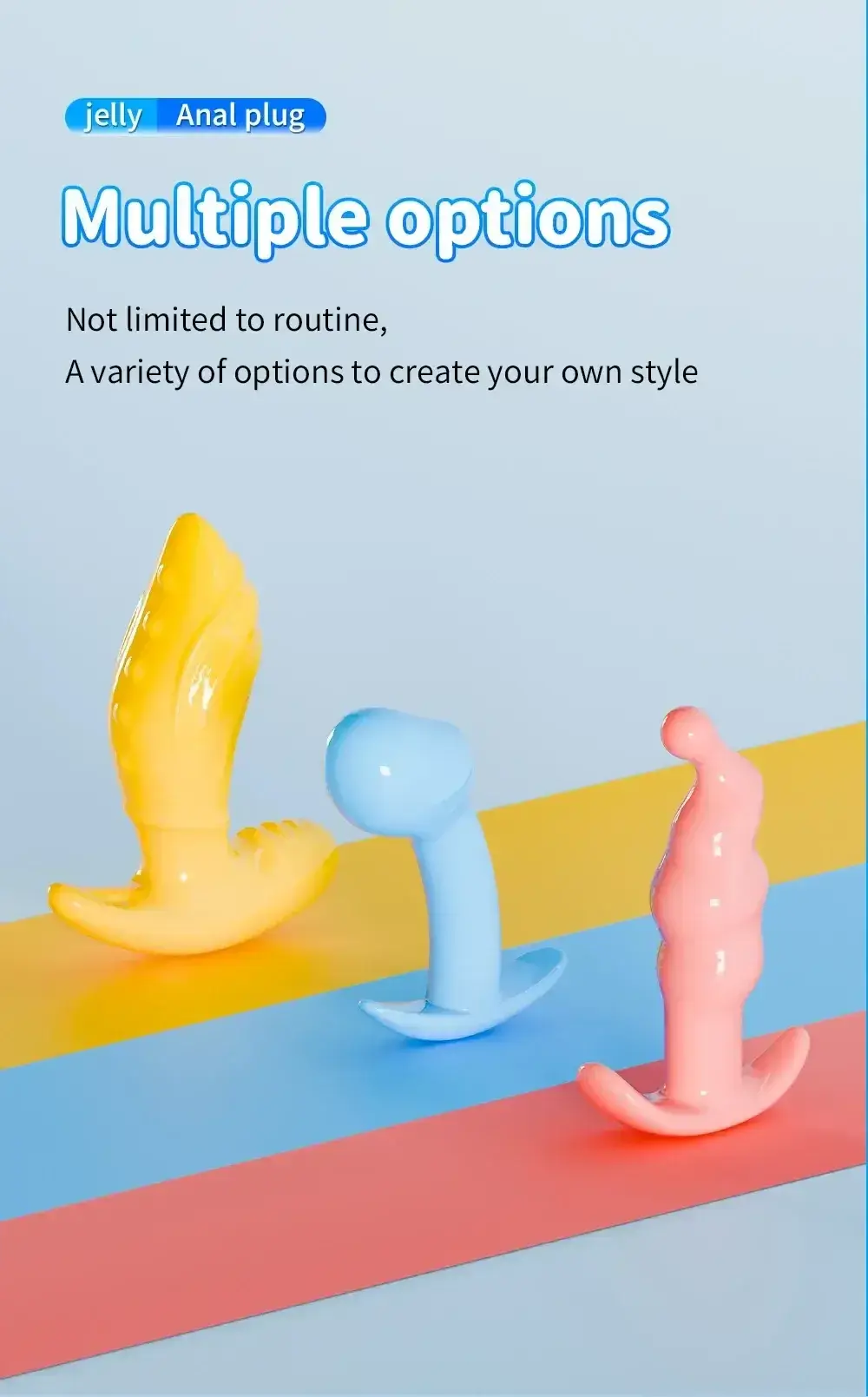 waterproof textured silicone anal trainer