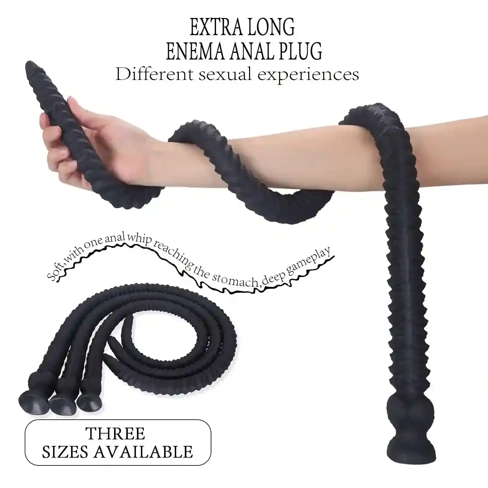 waterproof threaded butt plug extra long
