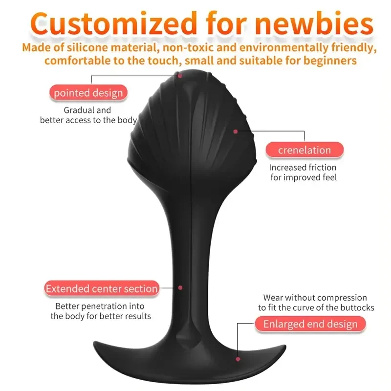 wearable anal beads tapered tip