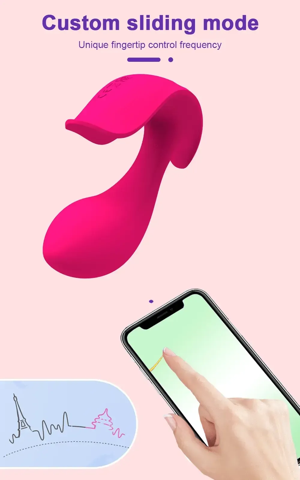 wearable silicone vibrating panty pink