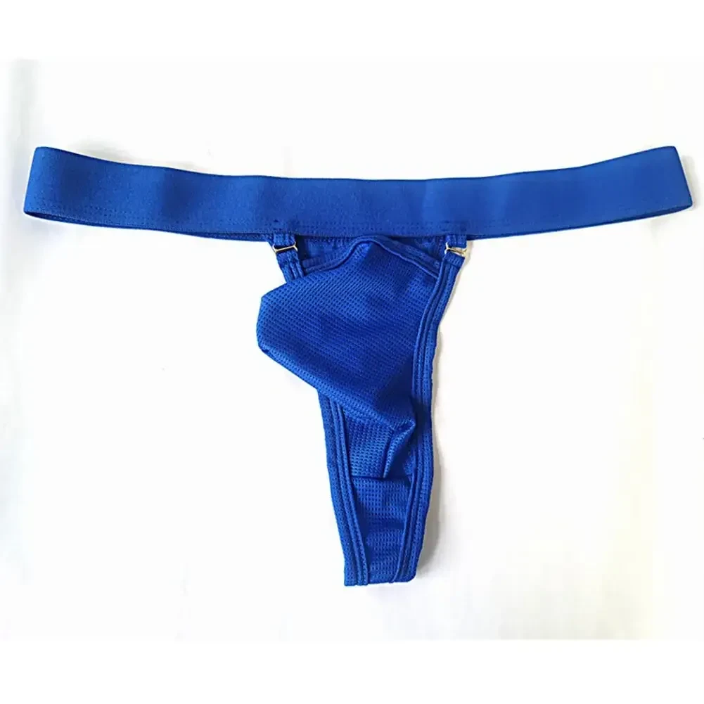 white supportive pouch mens g string