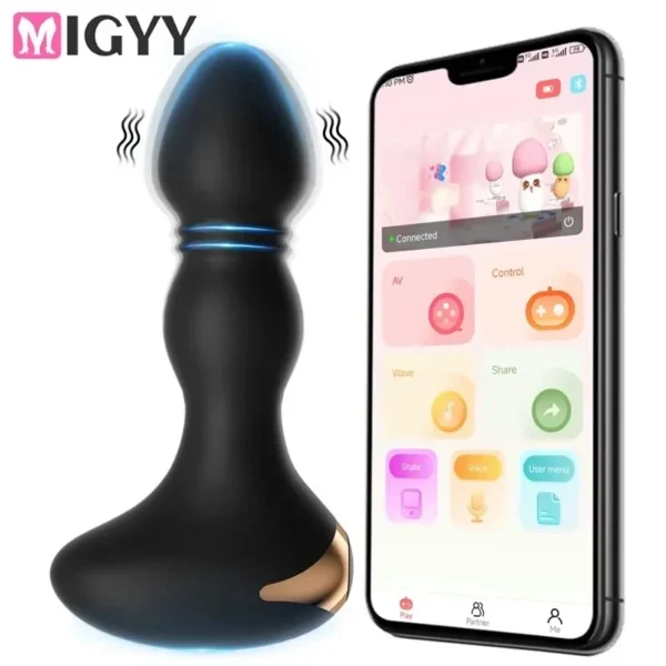 wireless remote vibrating anal