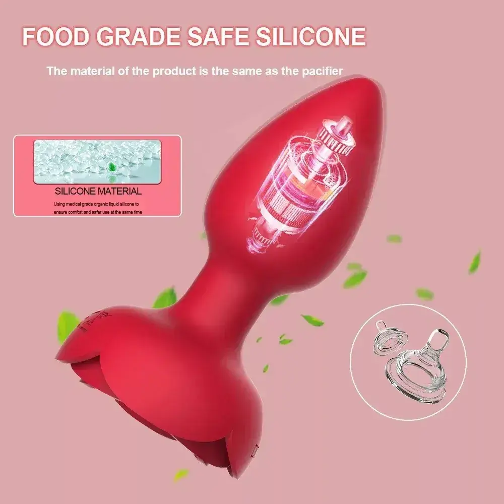 wireless vibrating rose butt plug