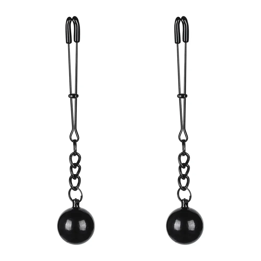 black and silver nipple clamps