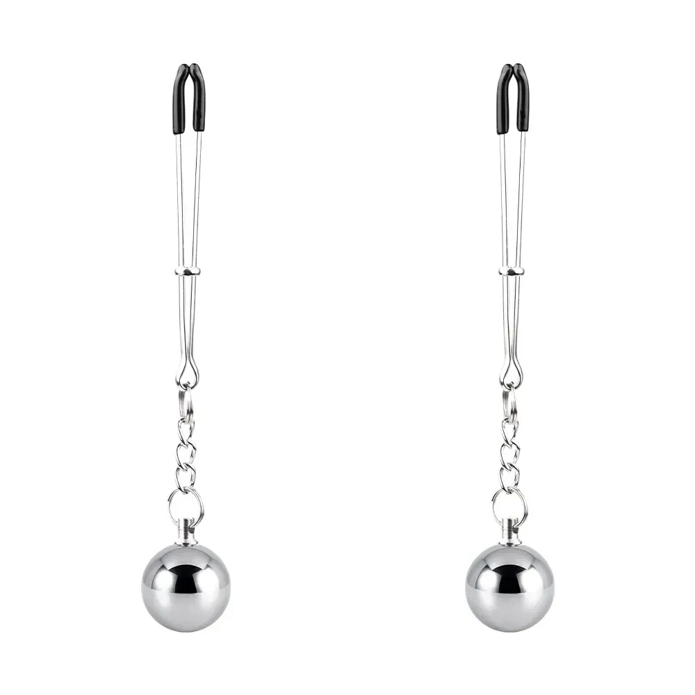 black silicone weighted nipple clamps