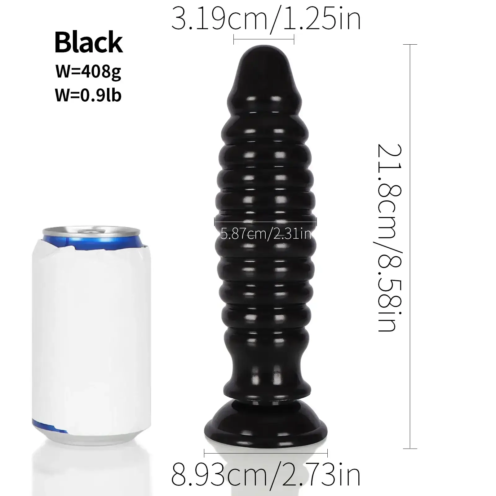 black spiral anal plug silicone