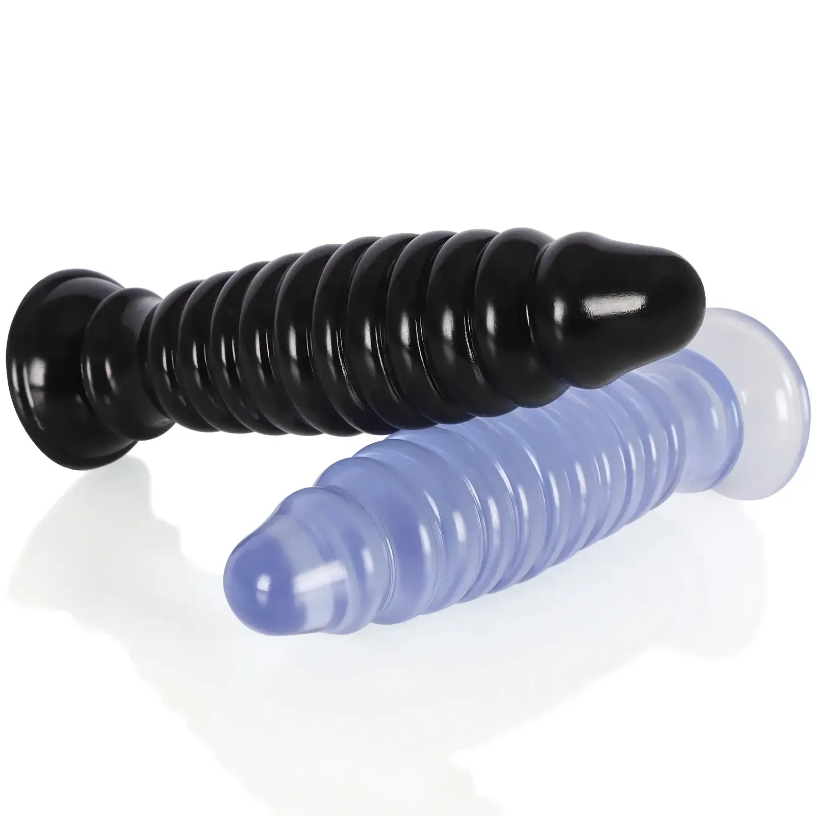 blue clear silicone anal plug