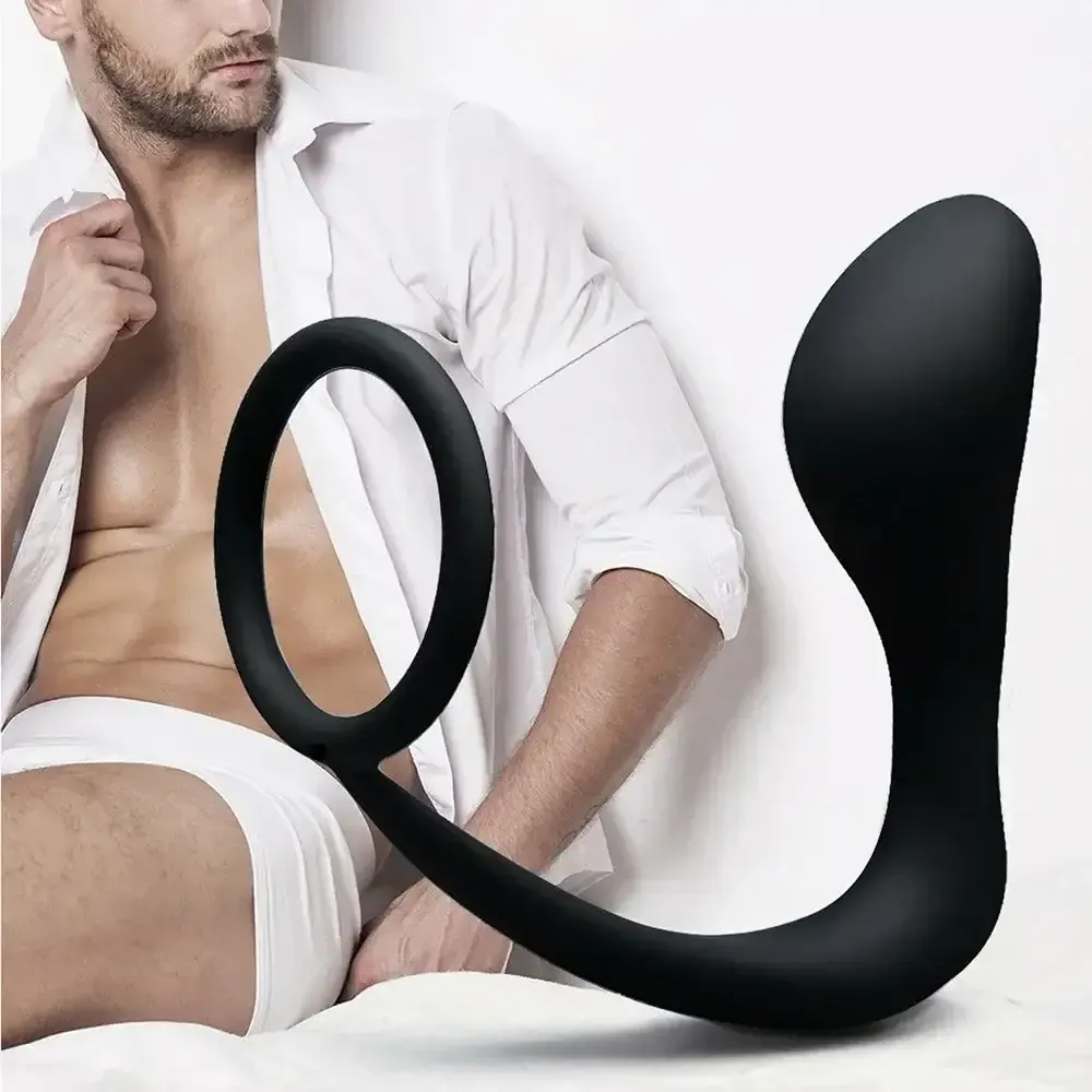 ergonomic prostate stimulation plug
