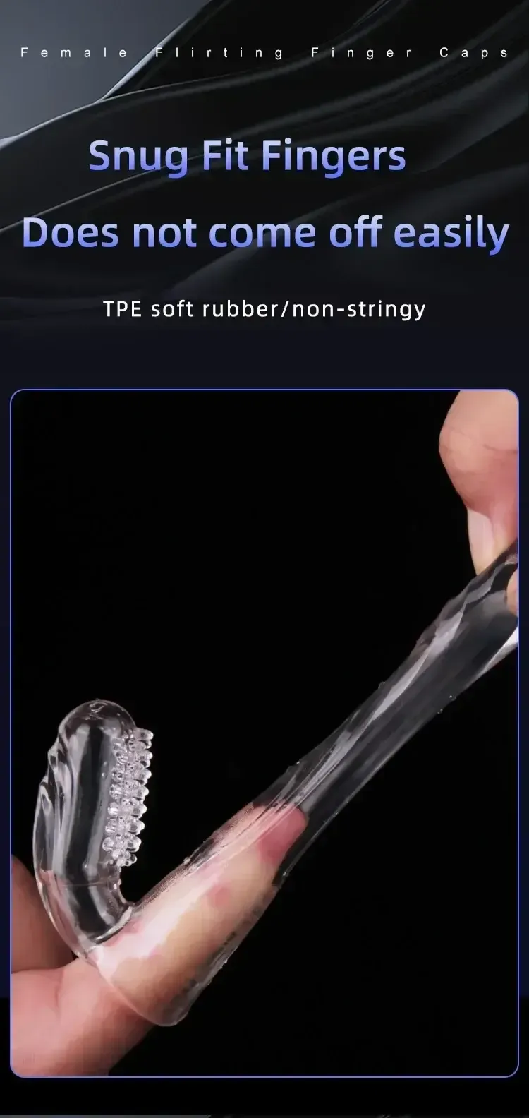 finger worn silicone vibrator sleeve