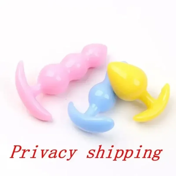 phallic shaped silicone anal plug