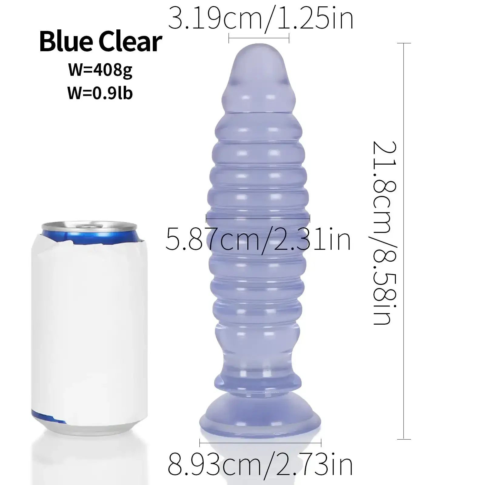 purple colored spiral anal plug
