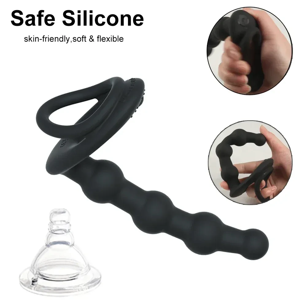 vaginal anal stimulation beads plug