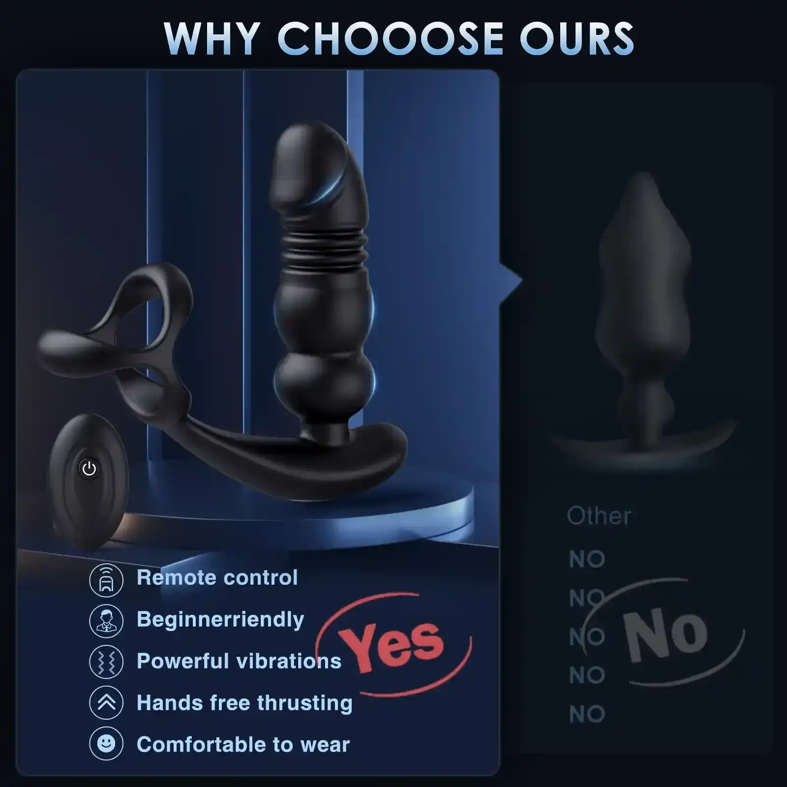 vibrating thrusting prostate massager